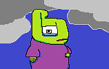 sad monk chameleon